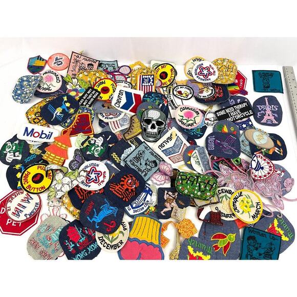 150 PC Assorted Sewing Applique Patches Iron on Sew On NEW Mixed Sequin Crafting - Picture 1 of 14